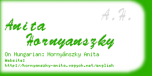 anita hornyanszky business card
